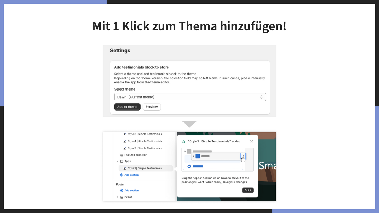 Mit 1 Klick zum Thema hinzufügen!
