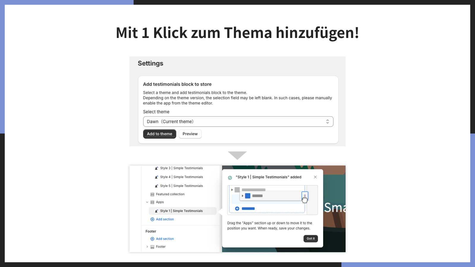 Mit 1 Klick zum Thema hinzufügen!