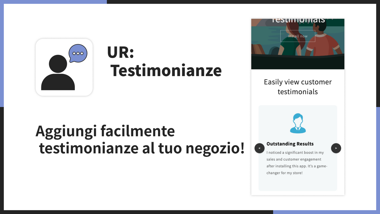 Aggiungi facilmente testimonianze al tuo negozio!