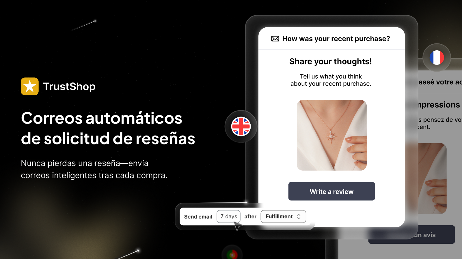 Correos automáticos de solicitud de reseñas