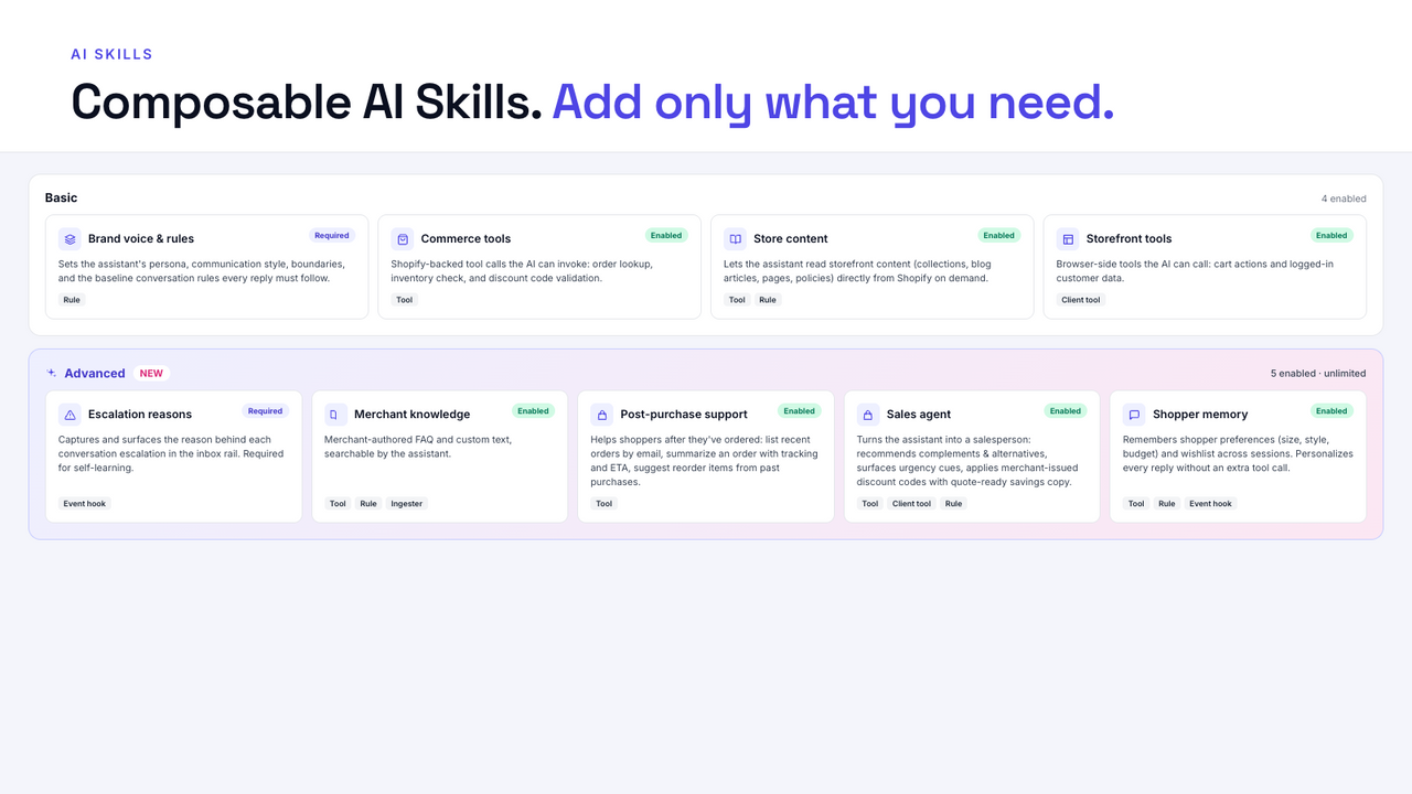 AI Skills + 90+ language support