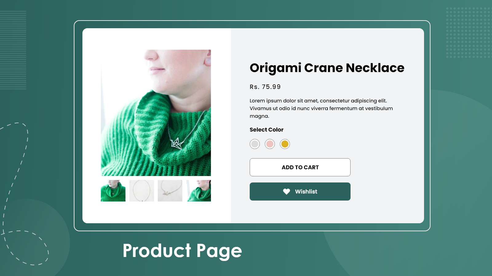Add to the Wishlist from Product Page with selected variant.