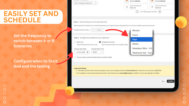 Pricing.AI - Schedule A/B Experiment