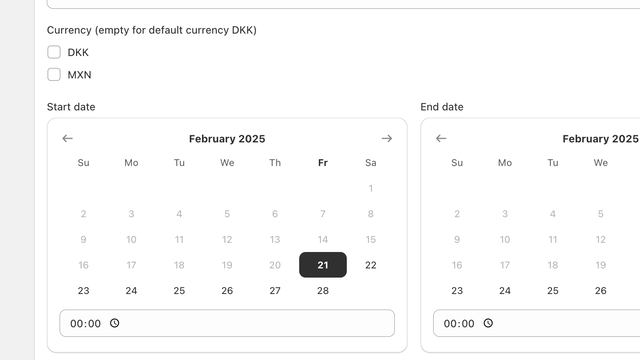 Campaign date range