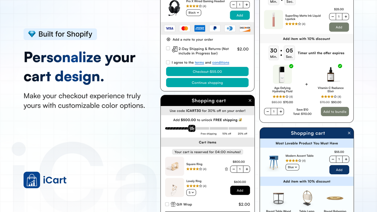 Customize Cart Design Effortlessly