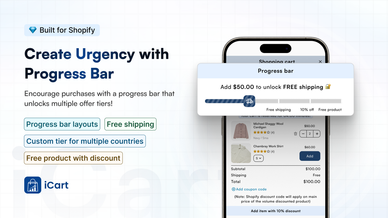 Create Cart Urgency With Progress Bar