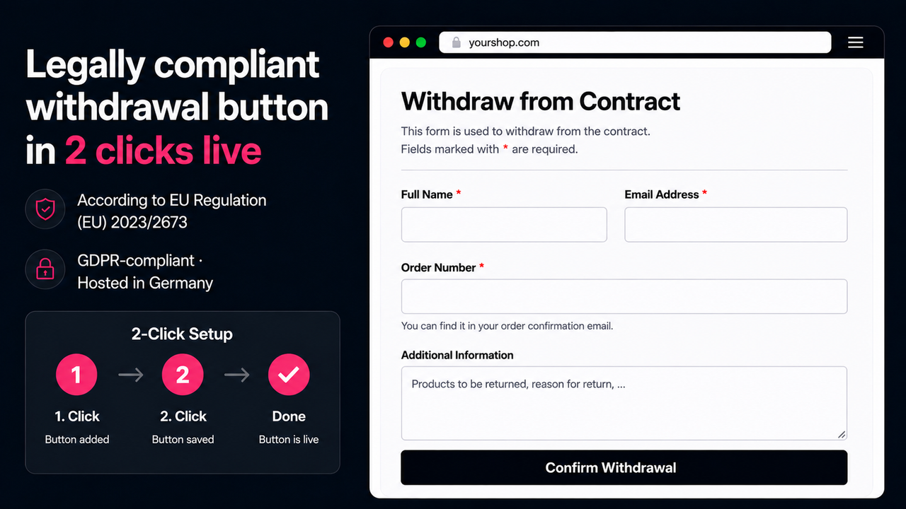 Withdrawal button per EU 2023/2673 added in 2 clicks