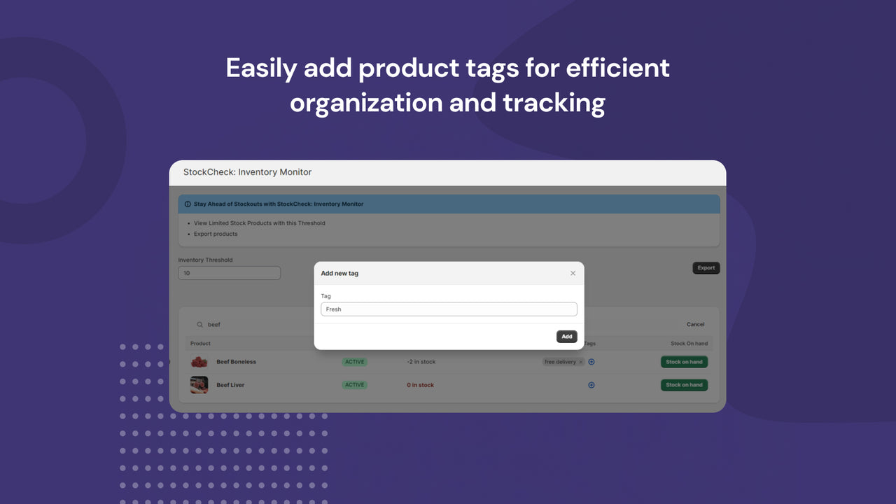 easily add product tags