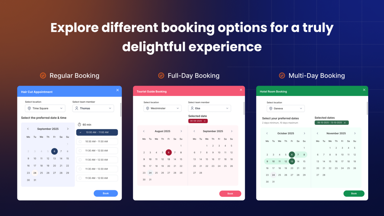 Shopify booking app for reservations & event ticketing.