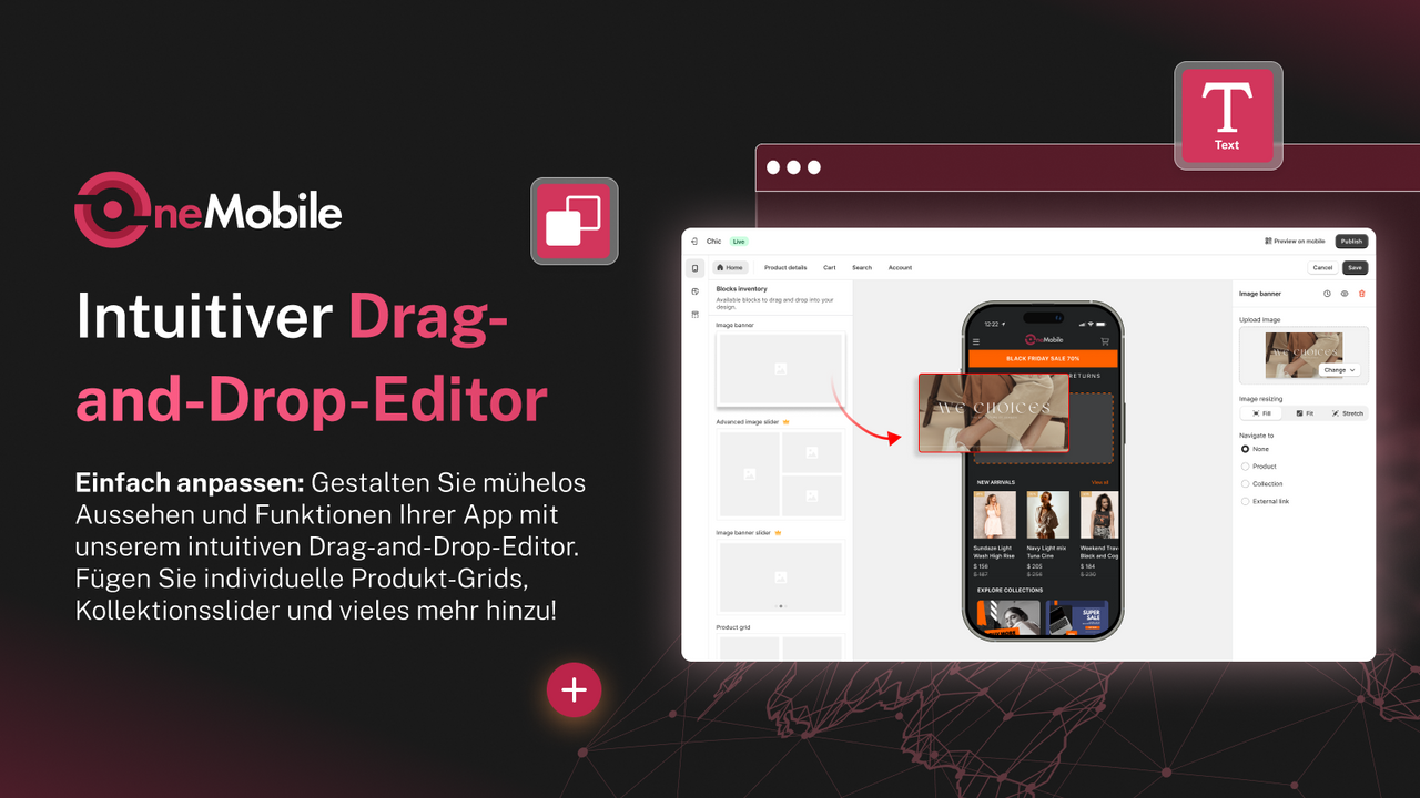  Branding der mobilen App anpassen Produktraster Kollektionsslid