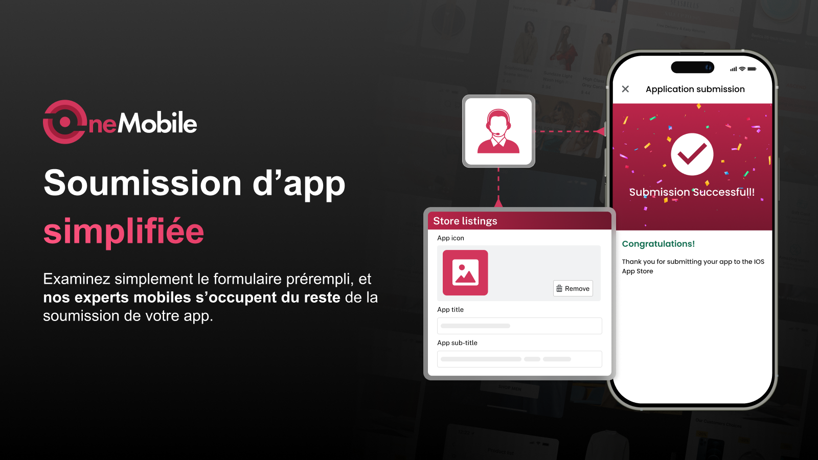 processus de soumission d'une app de soutien