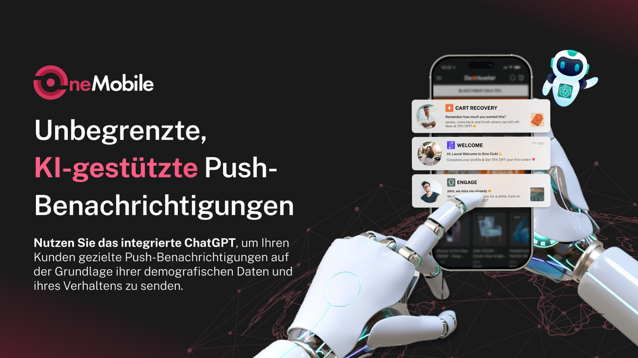 Push-Benachrichtigung an Kundengeräte, um personalisierte Nachri