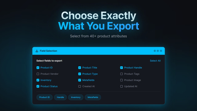 Select Fields to Export