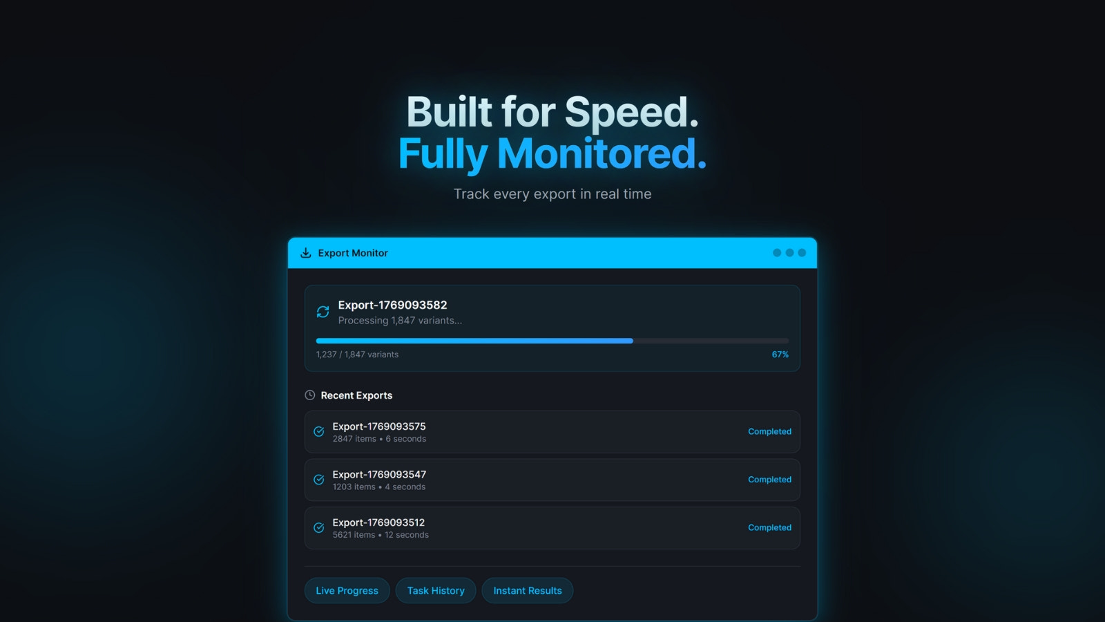 Monitor Every Export