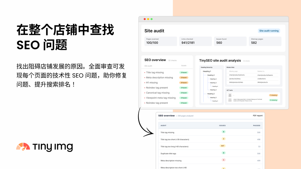 Run a complete audit for technical SEO issues across every page