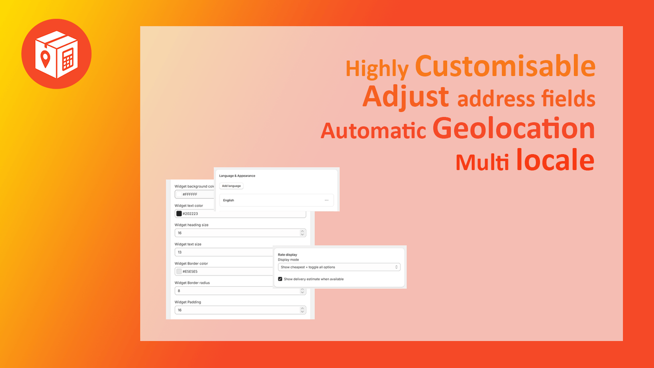 Highly customisable, geolocation included