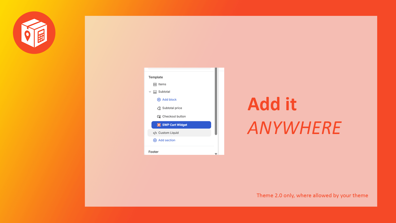 Add widget anywhere