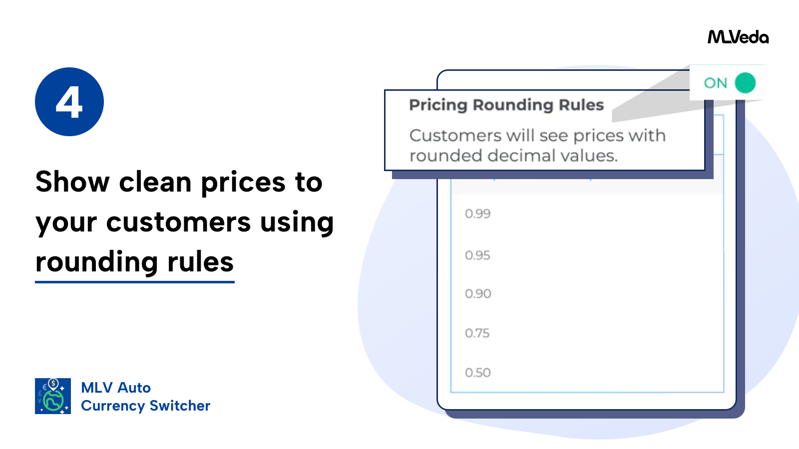 Show clean prices to your customers using rounding rules