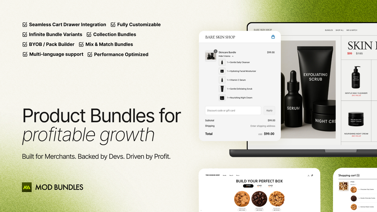 Bundles de produtos do MOD Bundles