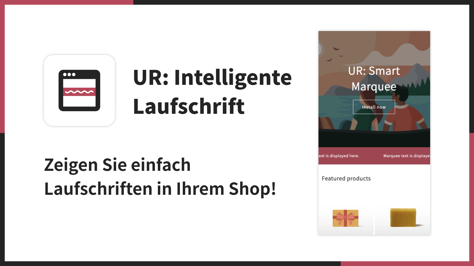 Zeigen Sie einfach Laufschriften in Ihrem Shop!