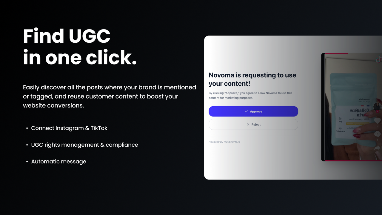 Find UGC in one click