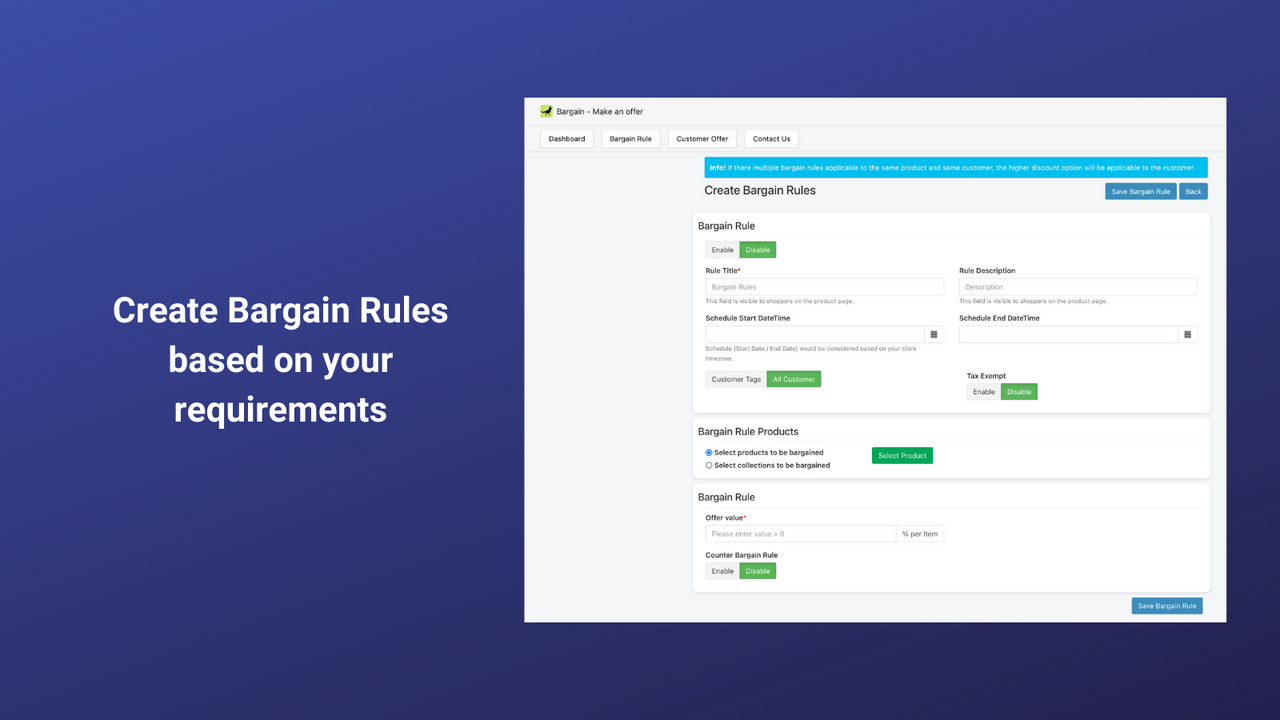 Bargain Rules