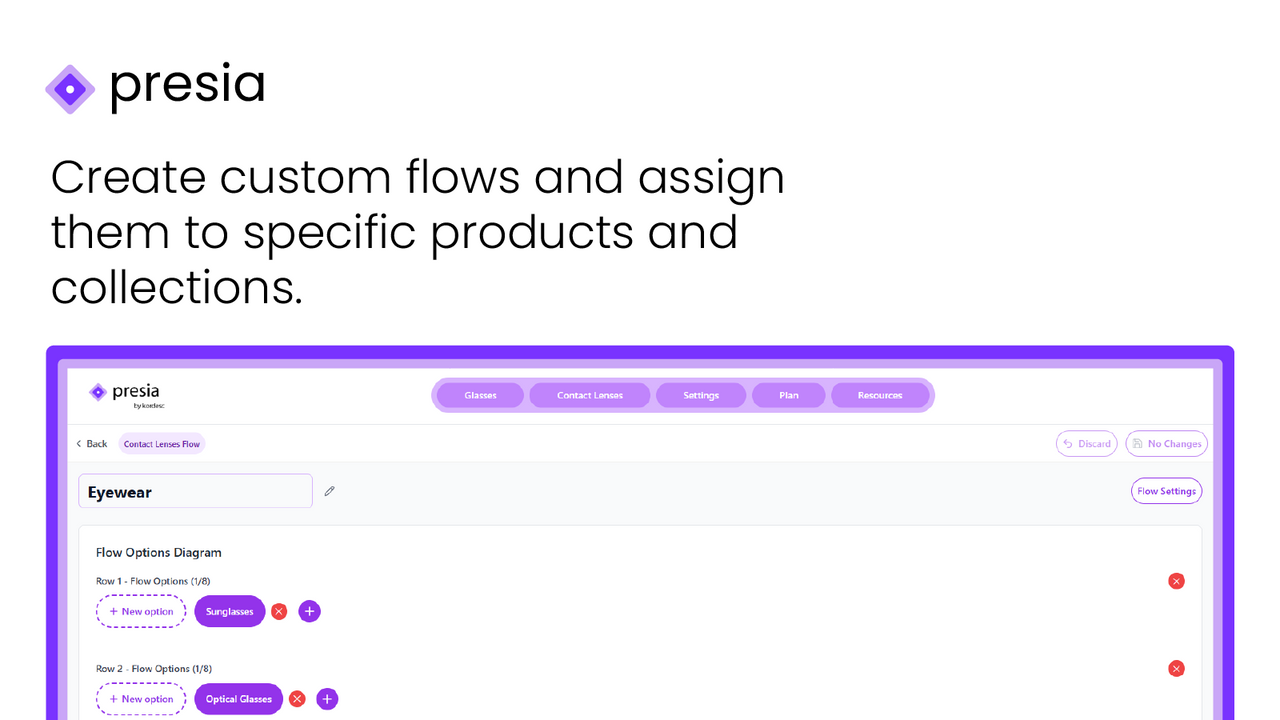 Advanced flows for eyewear and contact lens customization