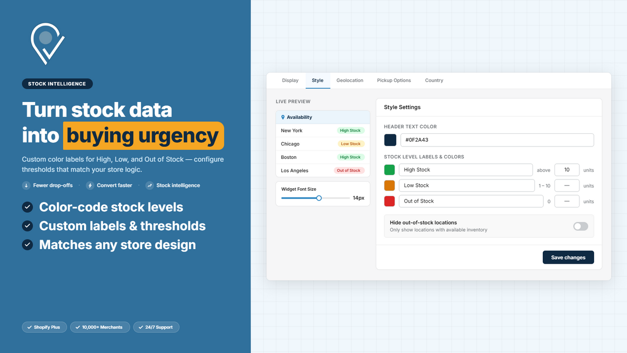 Turn low stock into buying urgency