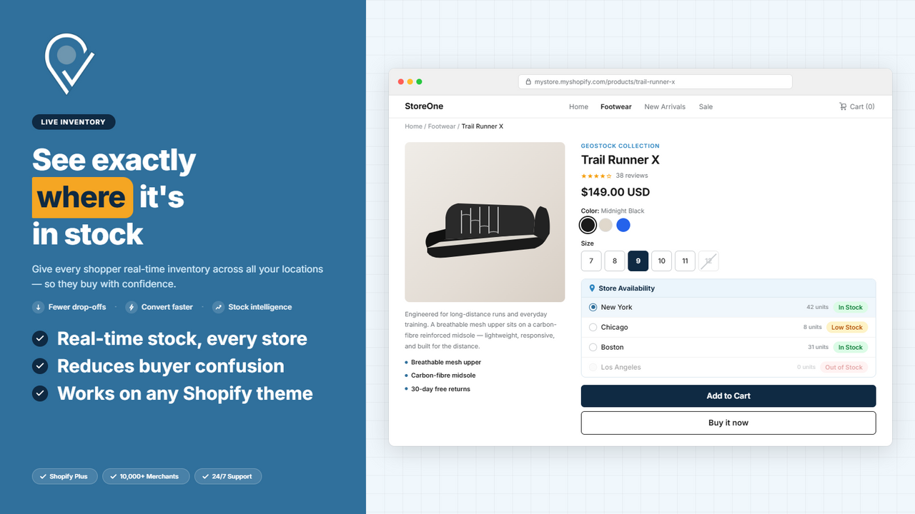 Multi-location inventory, right on the product page