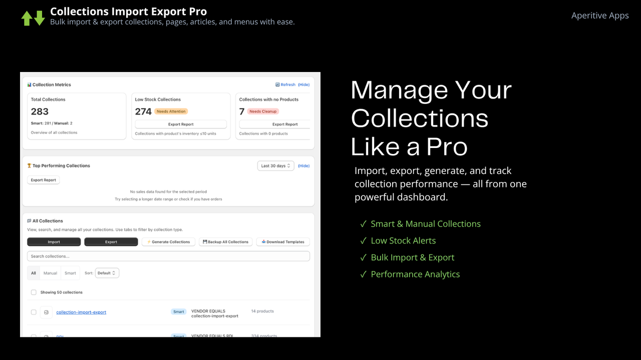 Collection Import Export