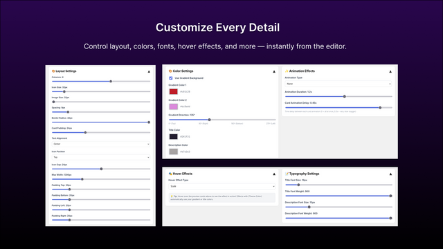 ShopVisual - Feature Icons, customize every detail