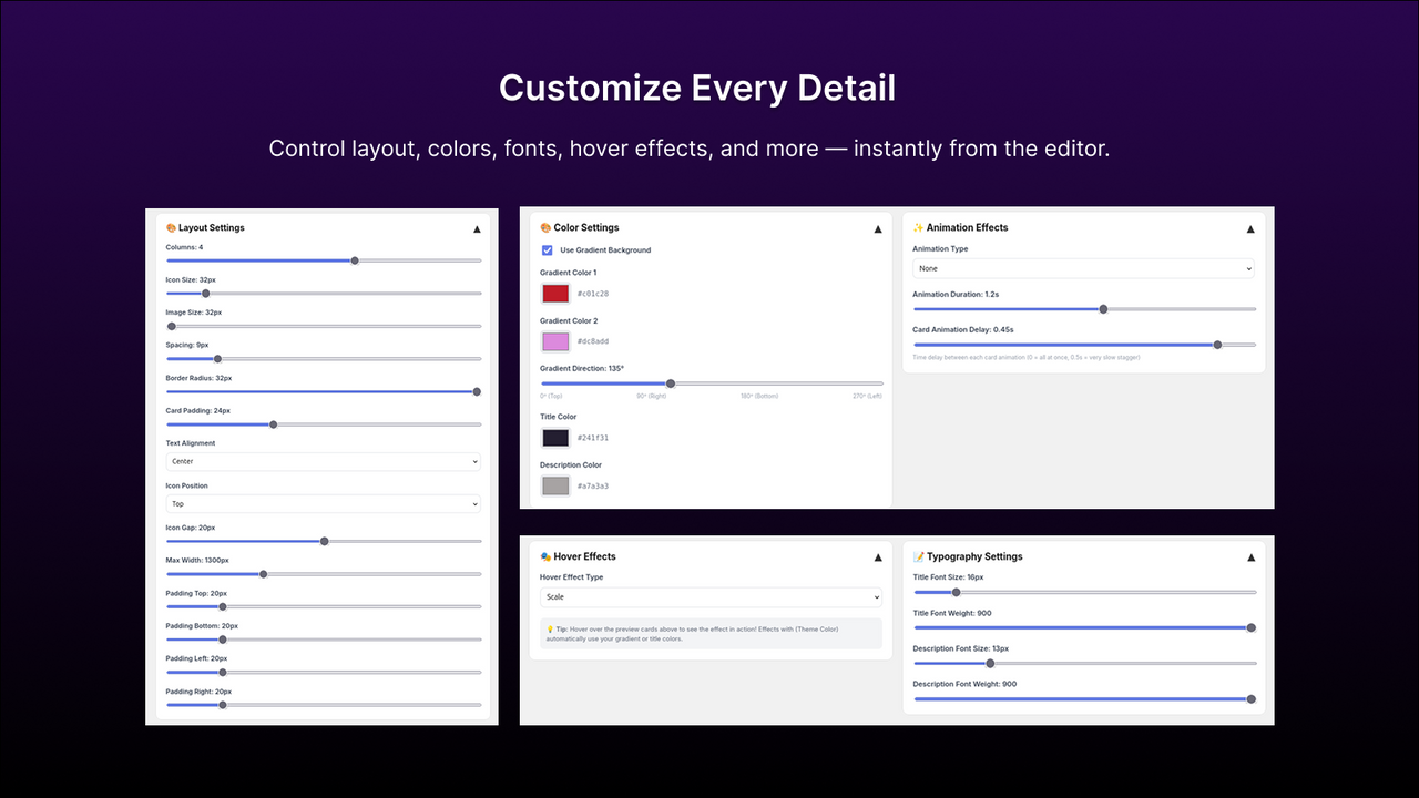 ShopVisual - Feature Icons, customize every detail
