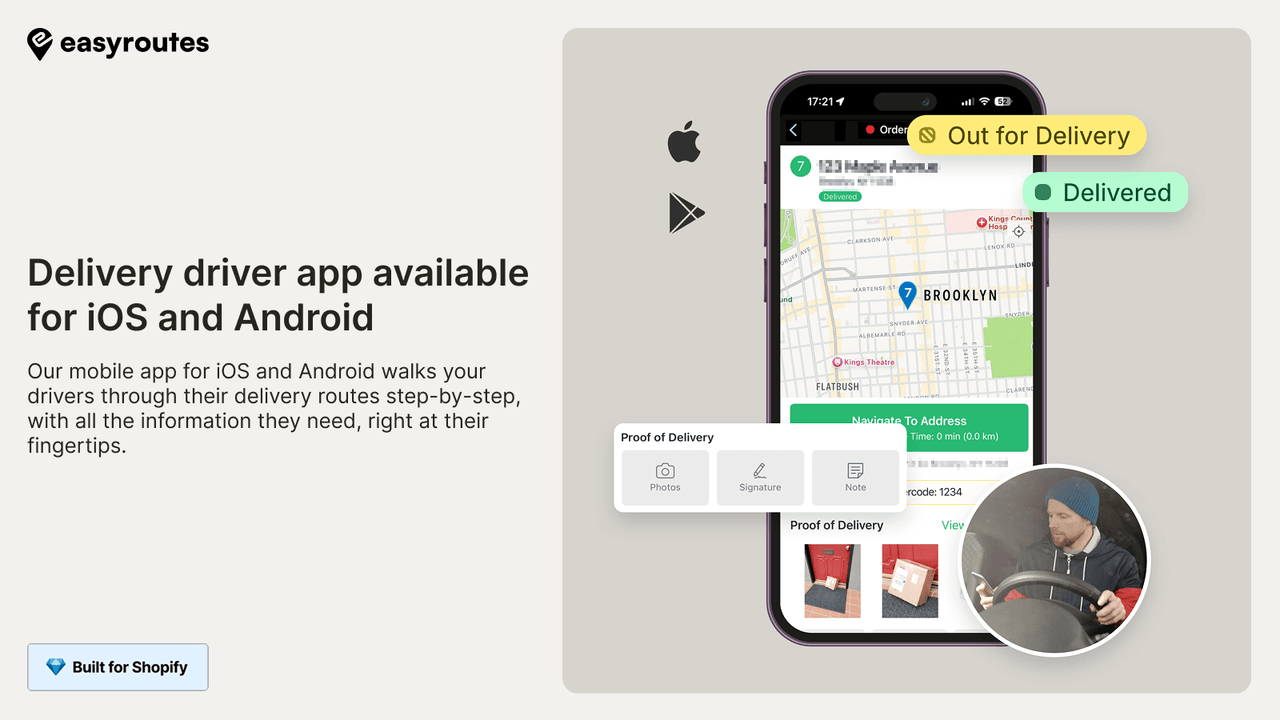 Dispatch drivers with our delivery driver app for iOS & Android.
