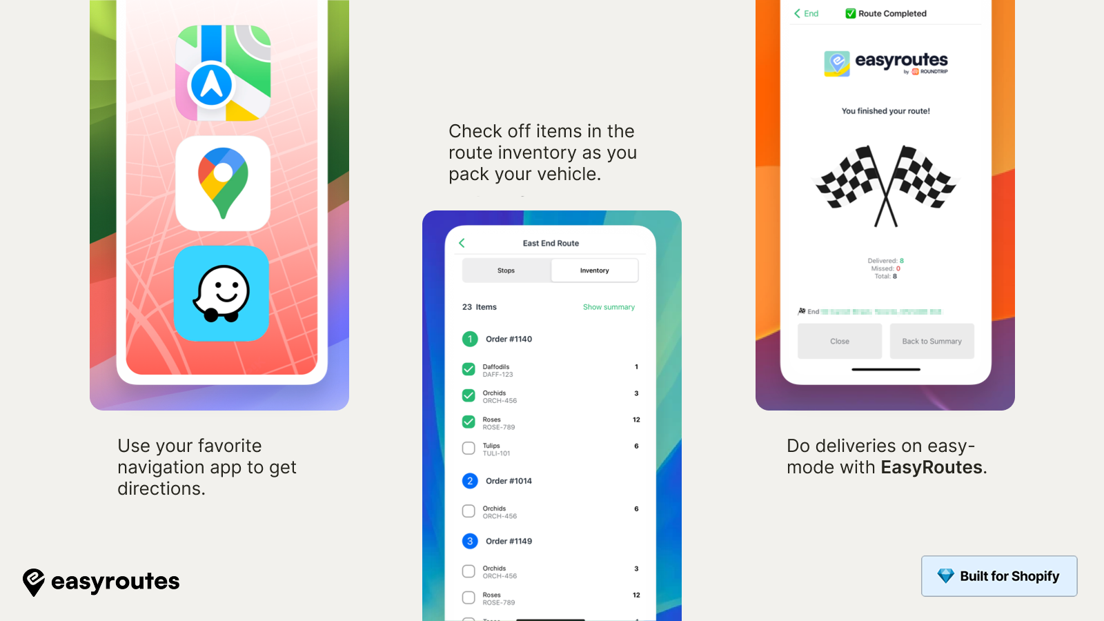 Route navigation, inventories, pickup management & driver tasks.