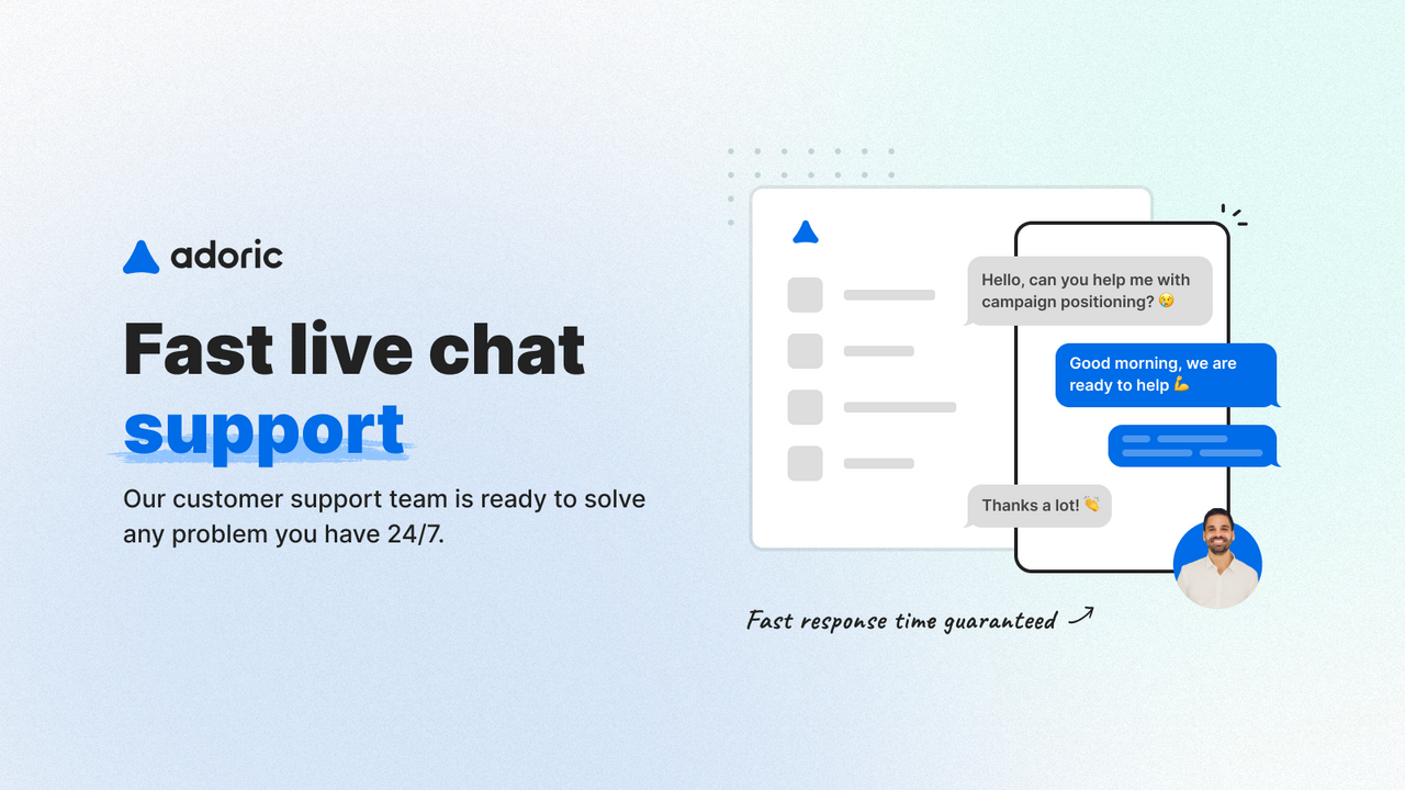 Fast live chat support