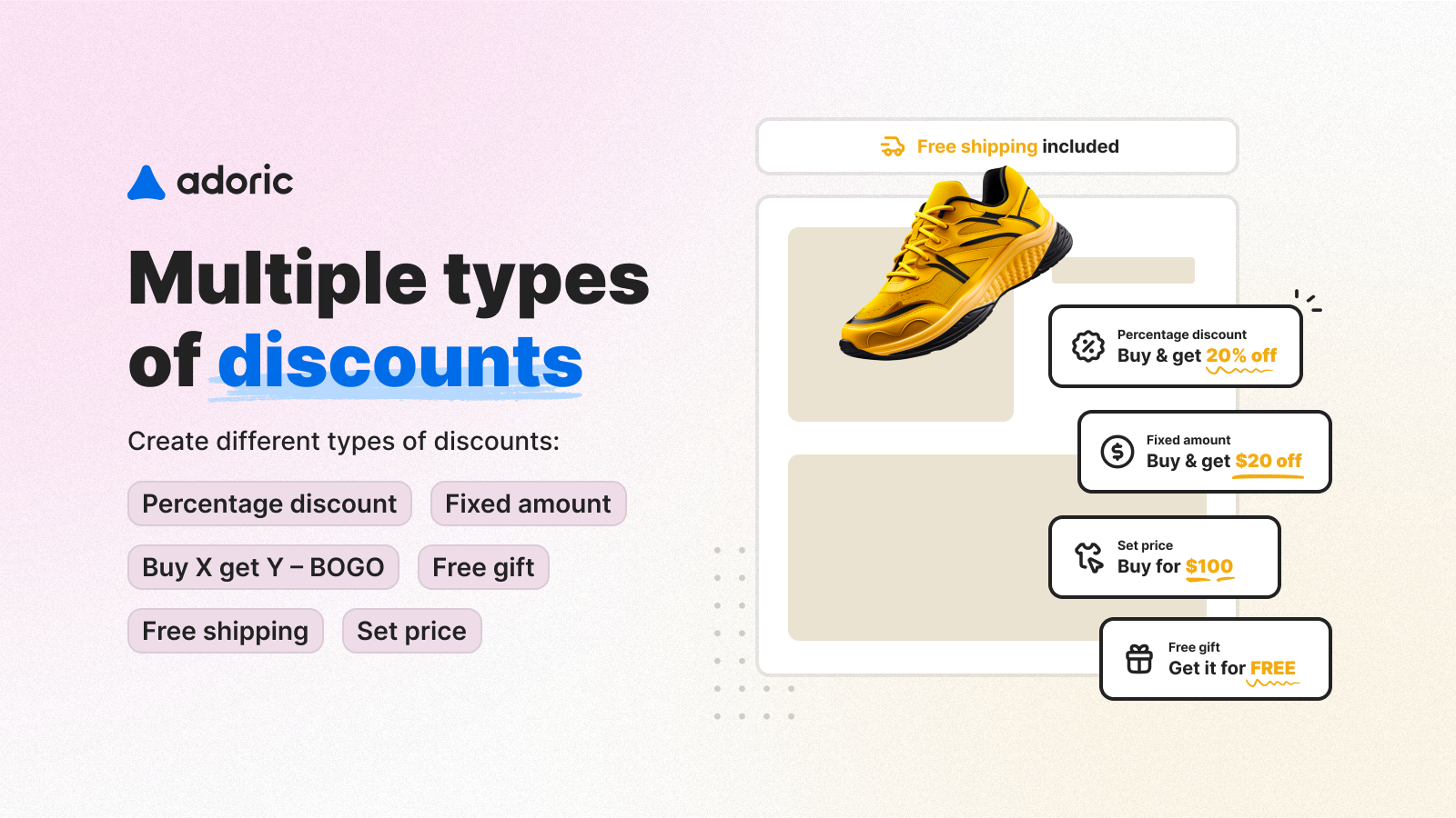 Multiple types of discounts