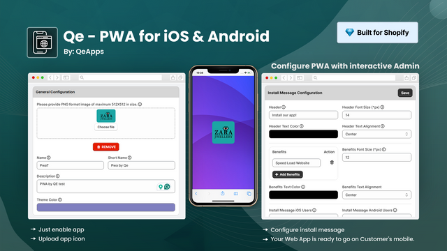 Shopify store turned into mobile app using PWA Builder