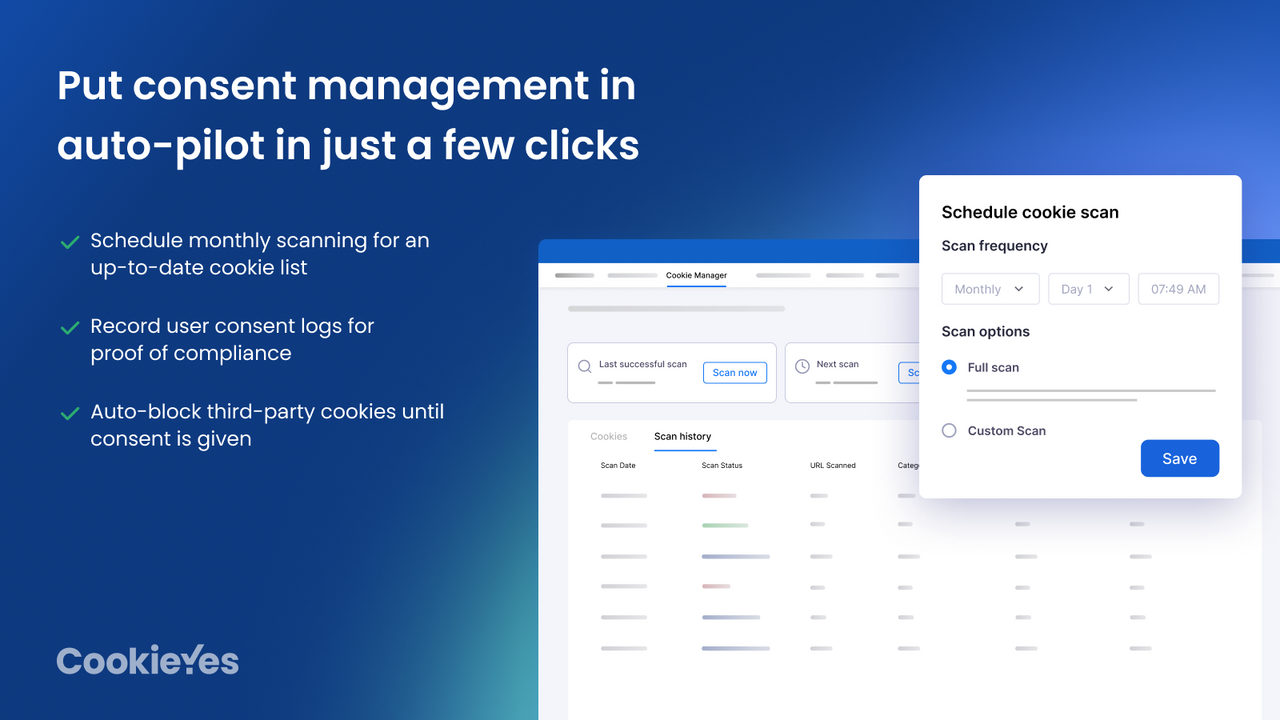 Put consent management in auto-pilot in just a few clicks