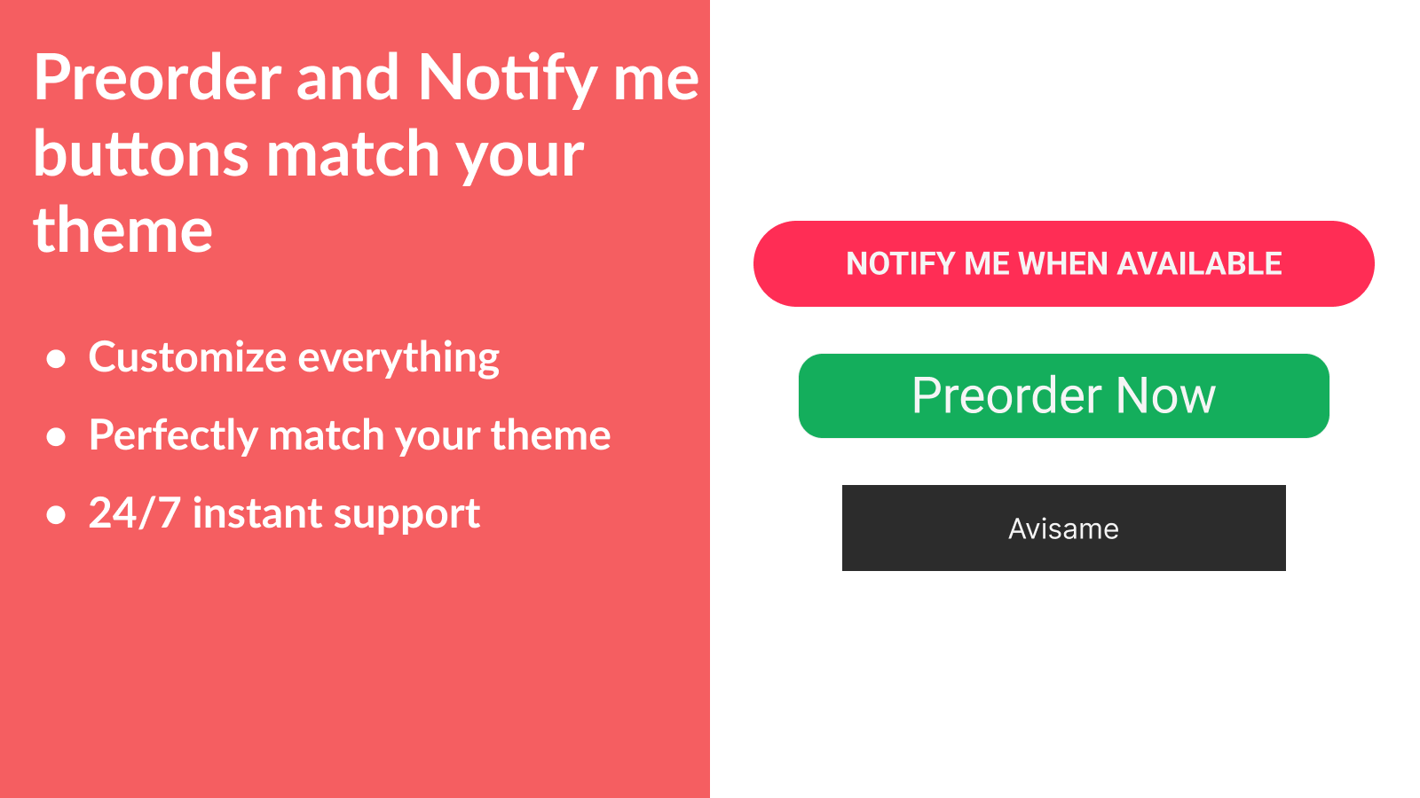 Match Preorder and Notify me buttons to your theme
