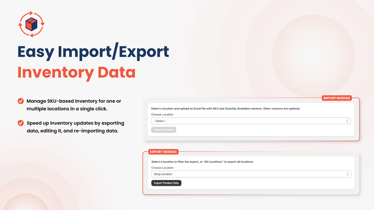 Easy Import/Export Inventory Data