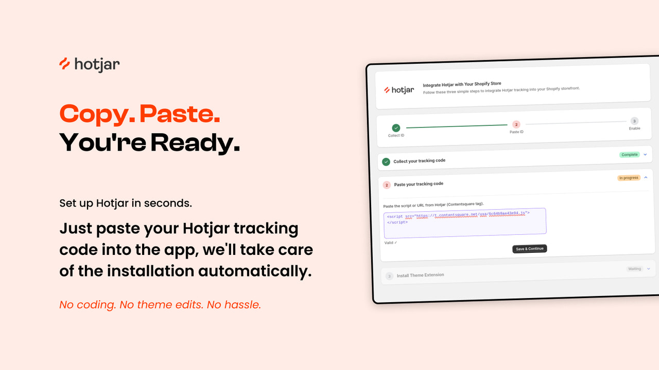 Easy heatmap recording with Hotjar