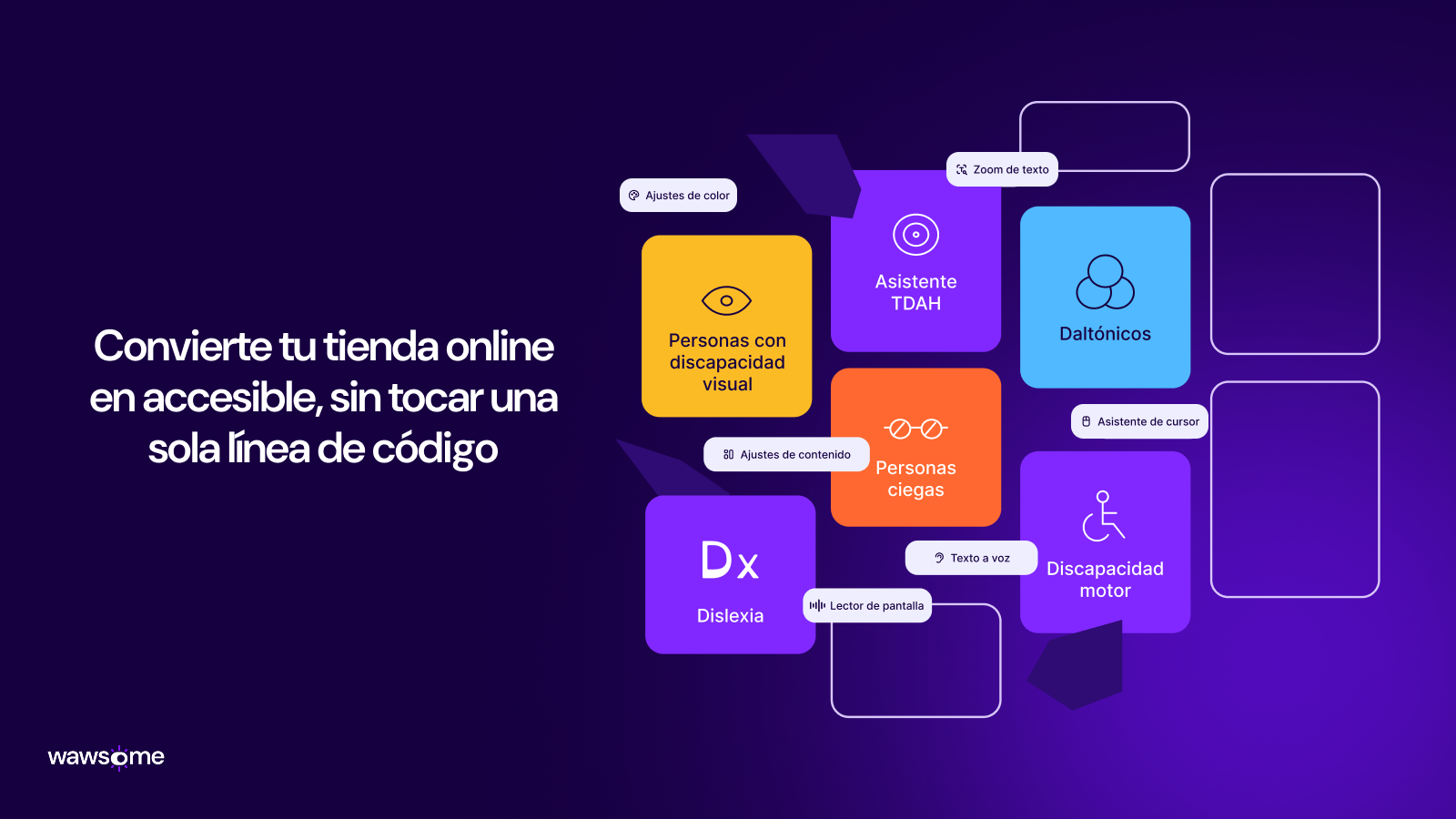 Accesibilidad para todos los usuarios, fácil y sin programar