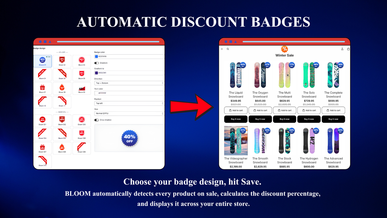 Activate bloom discount badges app