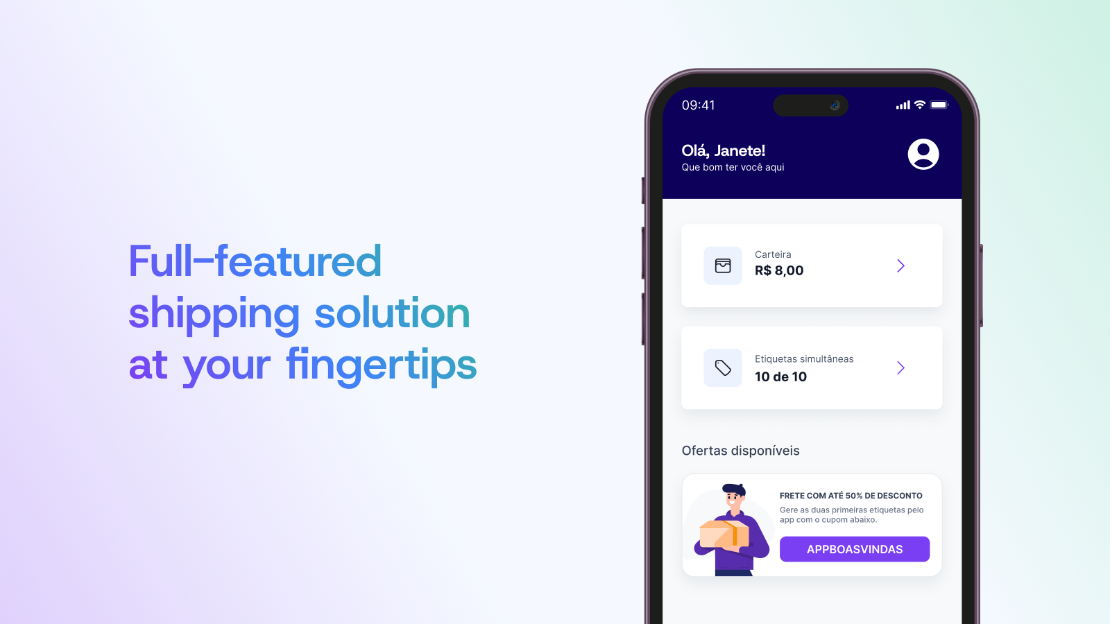 Shipping platform with mobile access for managing shipments