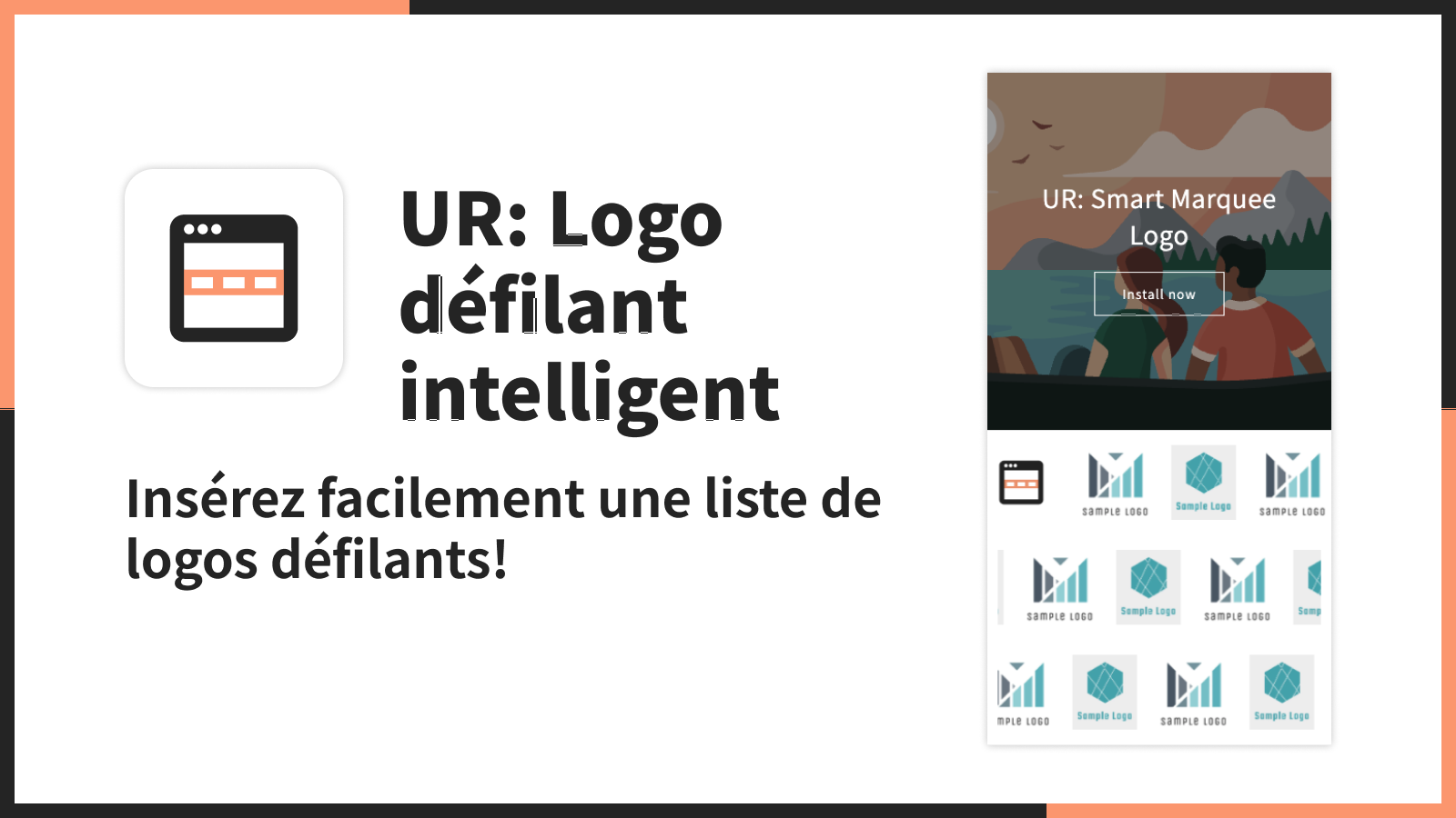 Insérez facilement une liste de logos défilants!