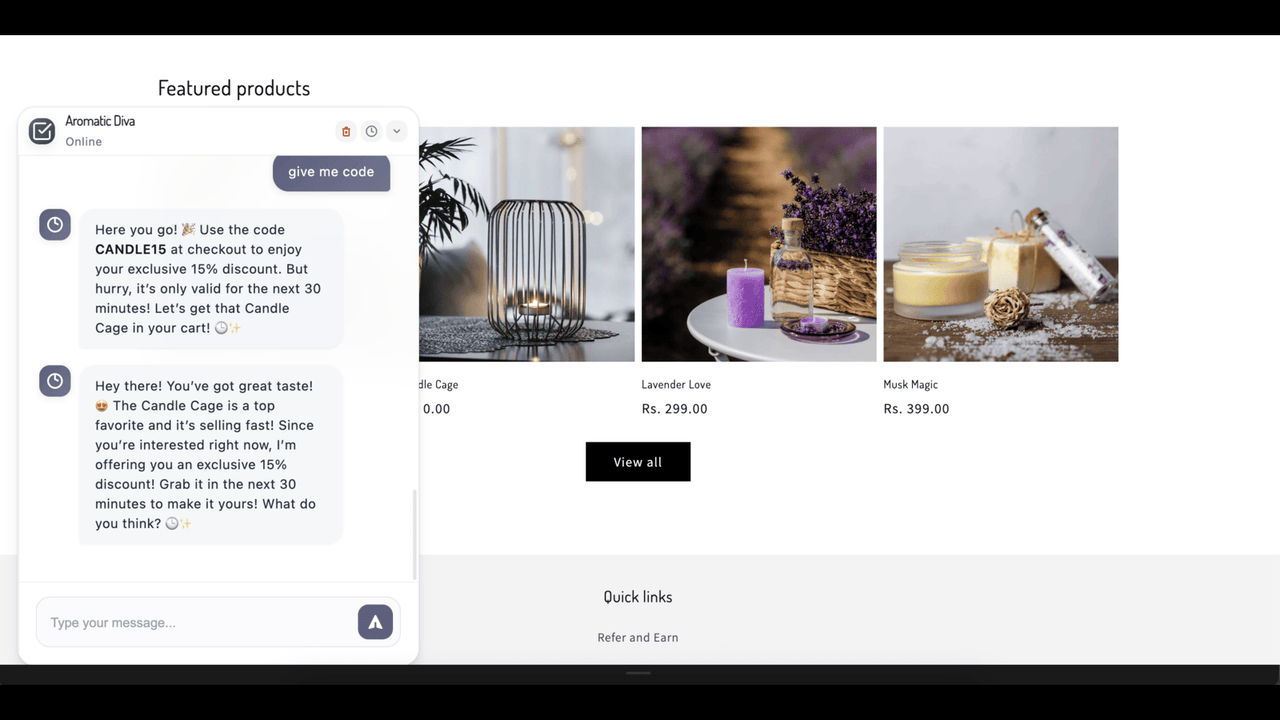 AI chatting and with potential customers