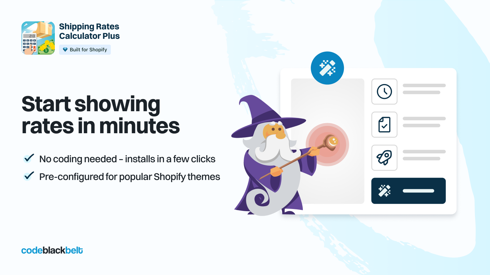 Start showing rates in minutes