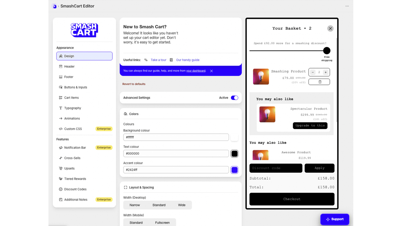 Cart design editor
