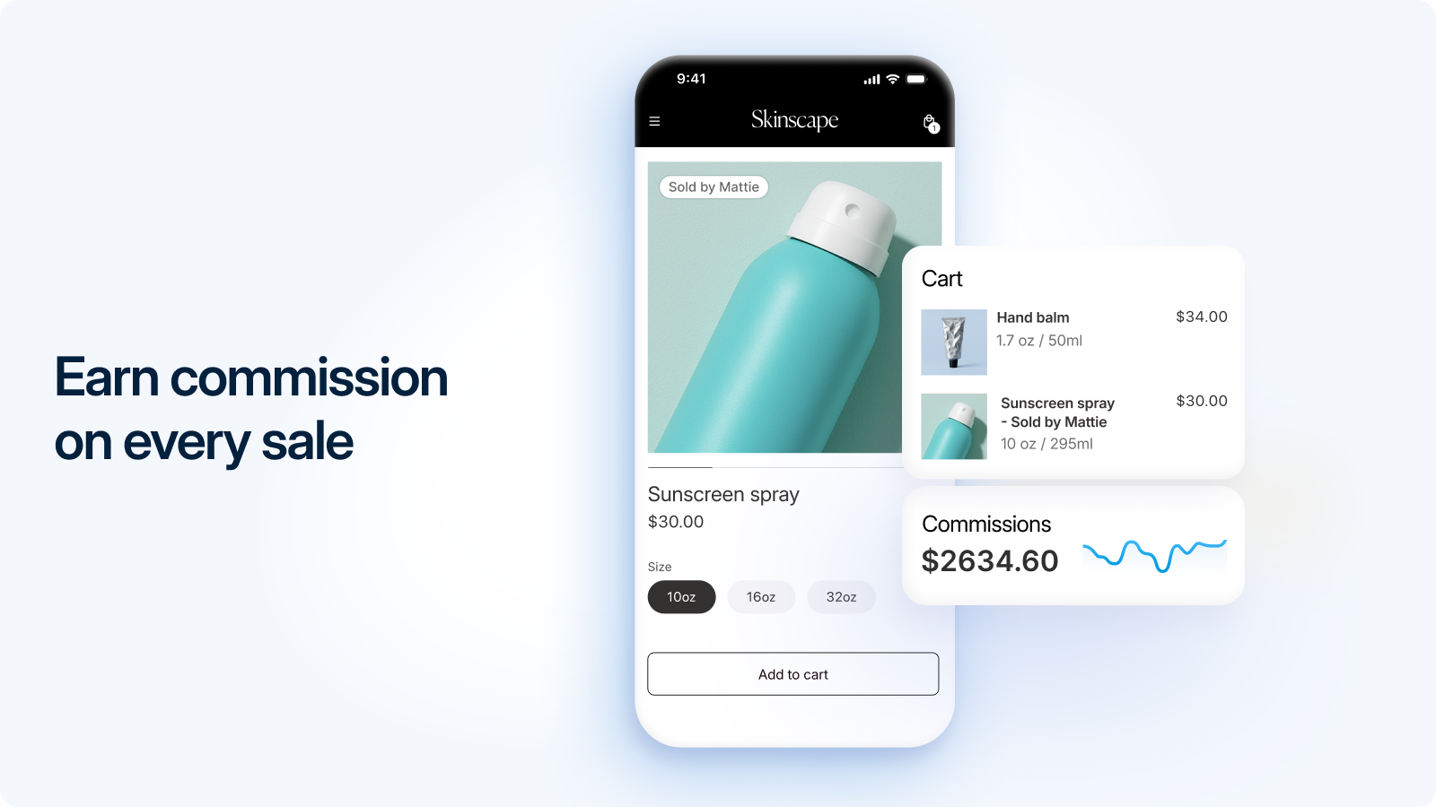 Image showing a merchants' cart and commisions earning