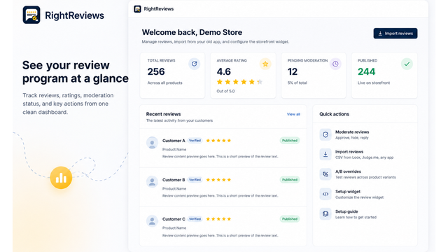 Review moderation and filters